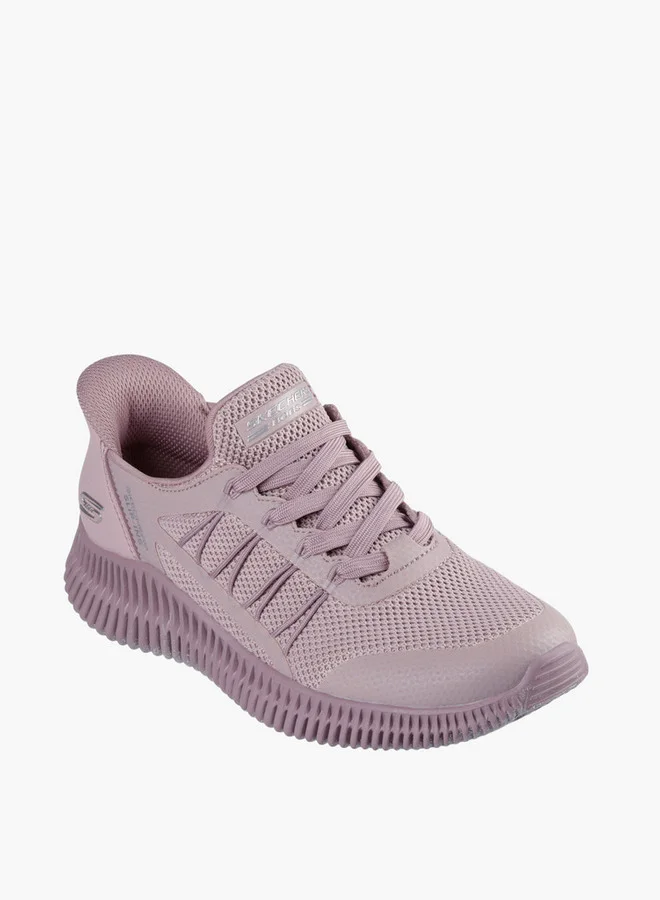 SKECHERS Women's BOBS GEO LITE Slip-On Sports Shoes - 117413-ROS