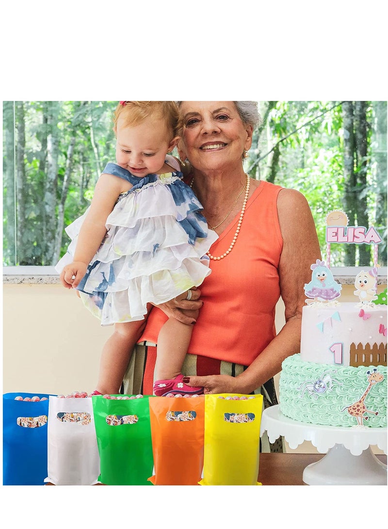 Excefore Kids Party Favors Bags Assorted Favor Happy Birthday Goodie Candy Bags in 10 Colors Goody for Birthdays New Years Graduations Anniversaries Baby Showers 100PCS - Image 2