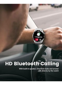 Generic Men's Smart Watch with Bluetooth Phone Answering Heart Rate Monitor BP/Sleep Pedometer 1.3 Inch HD Touch Screen Waterproof Smart Watch for Android  - Image 2