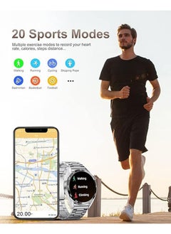 Generic Men's Smart Watch with Bluetooth Phone Answering Heart Rate Monitor BP/Sleep Pedometer 1.3 Inch HD Touch Screen Waterproof Smart Watch for Android  - Image 4