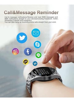 Generic Men's Smart Watch with Bluetooth Phone Answering Heart Rate Monitor BP/Sleep Pedometer 1.3 Inch HD Touch Screen Waterproof Smart Watch for Android  - Image 3