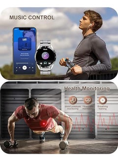 Generic Men's Smart Watch with Bluetooth Phone Answering Heart Rate Monitor BP/Sleep Pedometer 1.3 Inch HD Touch Screen Waterproof Smart Watch for Android  - Image 5