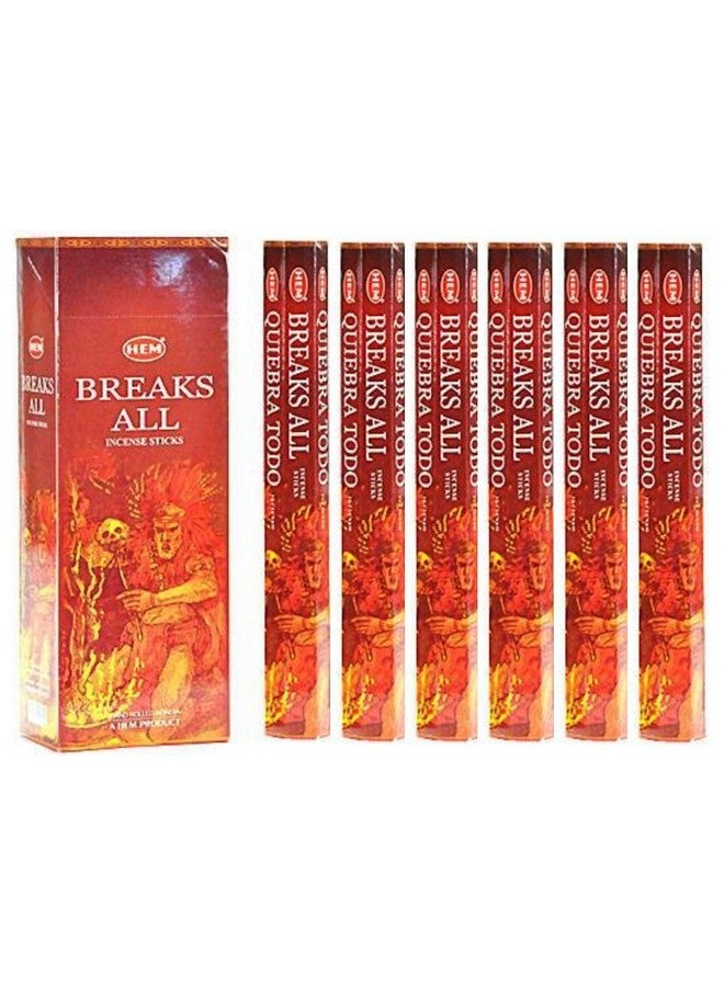 HEM Aks All - Box Of Six 20 Stick Hex Tubes - Hem Incense Hand Rolled In India 