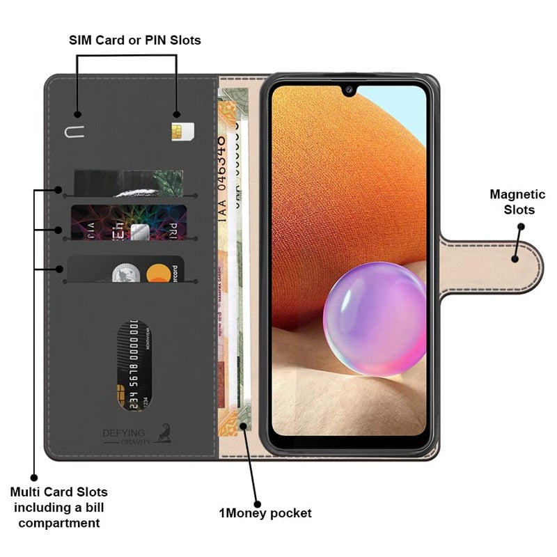 AIBEX ® Compatible for Poco M7 5G / Redmi 14C 5G / Redmi A4 5G / Poco C75 5G Flip Cover Leather Finish | Inside TPU with Card Pockets | Wallet Stand | Complete Protection Flip Case -Black - Image 4