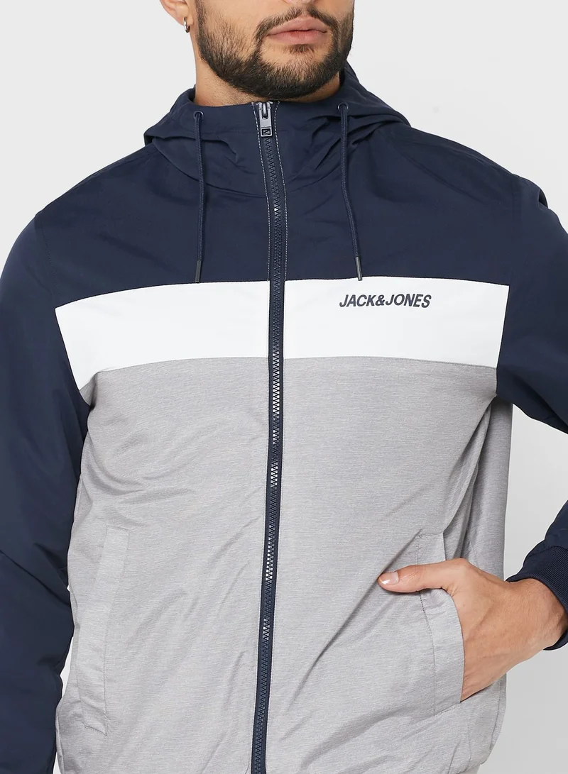 JACK & JONES Colour Block Regular Fit Hoodie