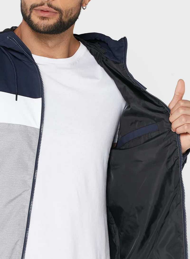 JACK & JONES Colour Block Regular Fit Hoodie