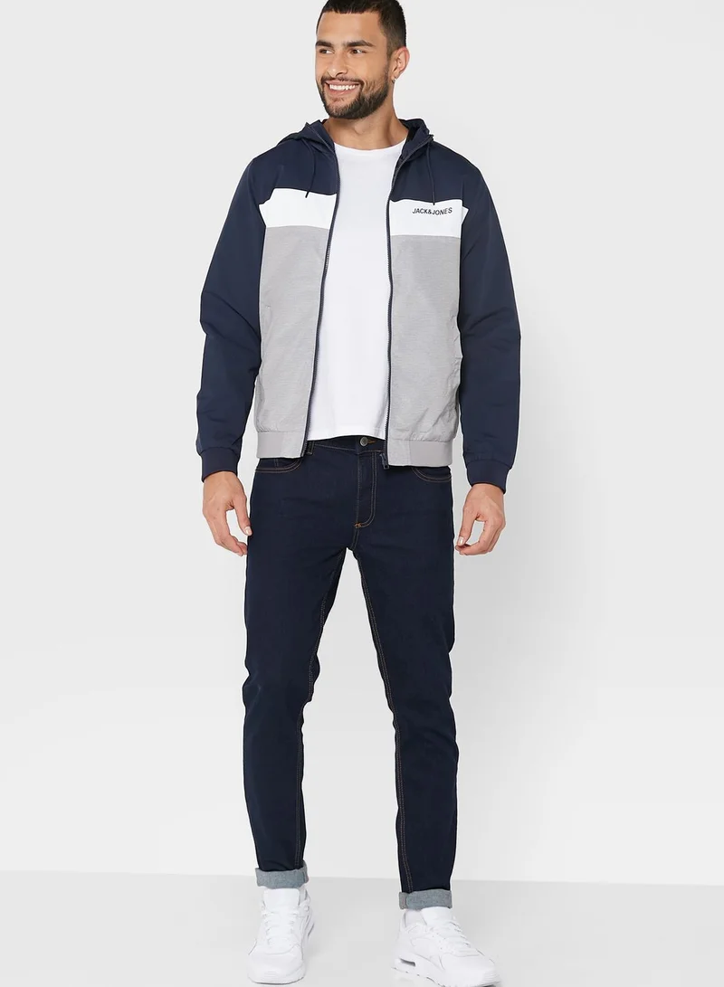 JACK & JONES Colour Block Regular Fit Hoodie