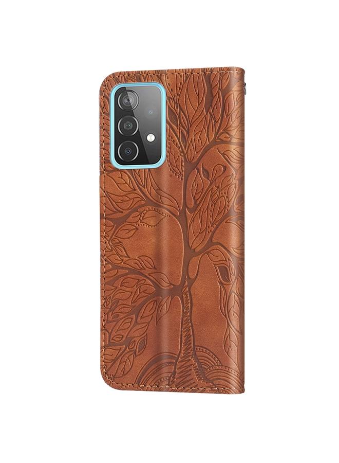 S-TOP Case For Samsung Galaxy A33 5G Life of Tree Embossing Leather Phone Case - Image 3