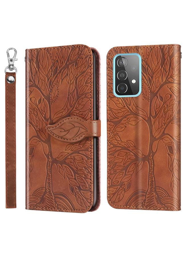 S-TOP Case For Samsung Galaxy A33 5G Life of Tree Embossing Leather Phone Case - Image 1