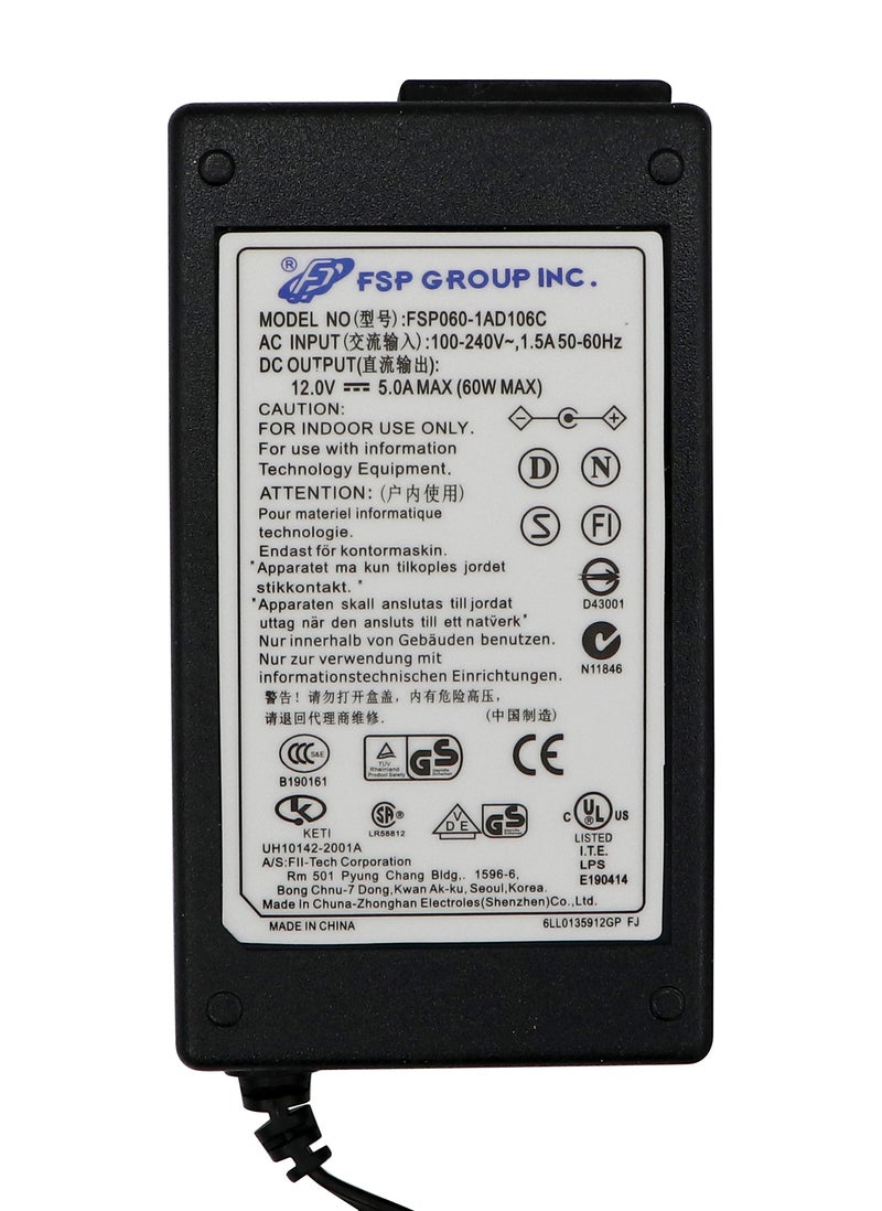 fsp 12V 5A Power Adapter - Black - Image 4