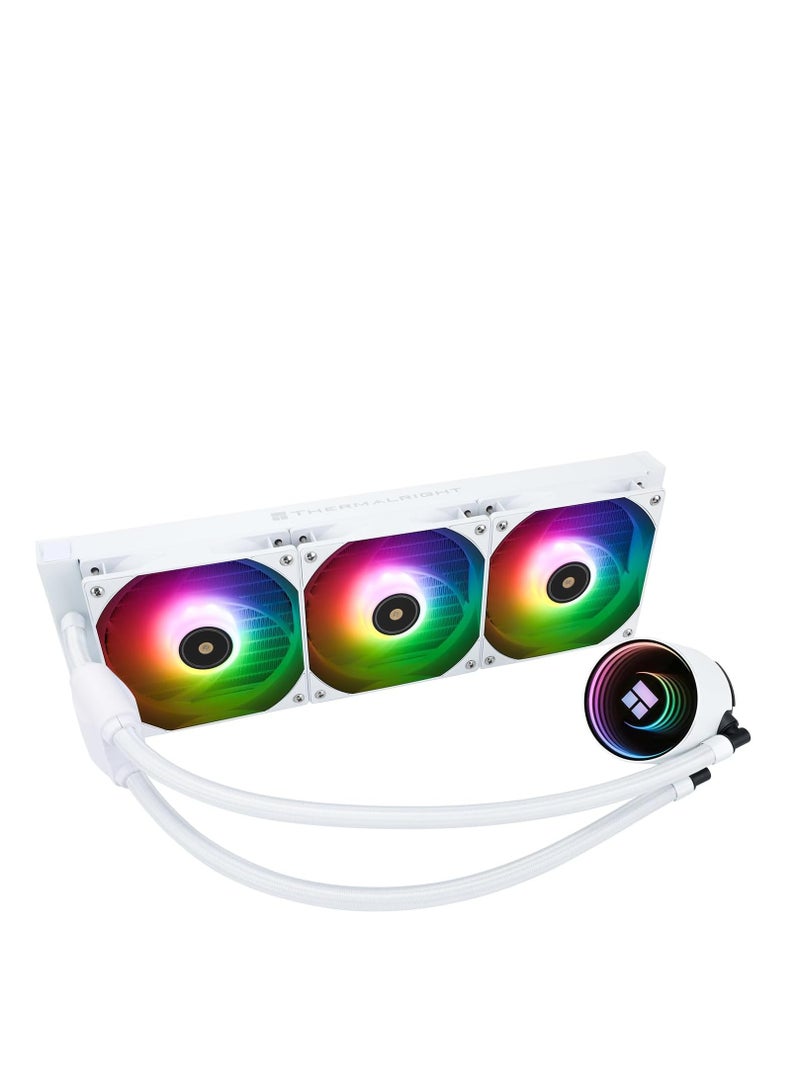 Thermalright Frozen Notte 360 White ARGB Water Cooling CPU Cooler, 360 CPU Cooler Specifications, 3×120mm PWM Fans, S-FDB V2 Bearings, Suitable for AMD/AM4, Intel LGA 1700/1150/1151/1200/2011/2066 - Image 1