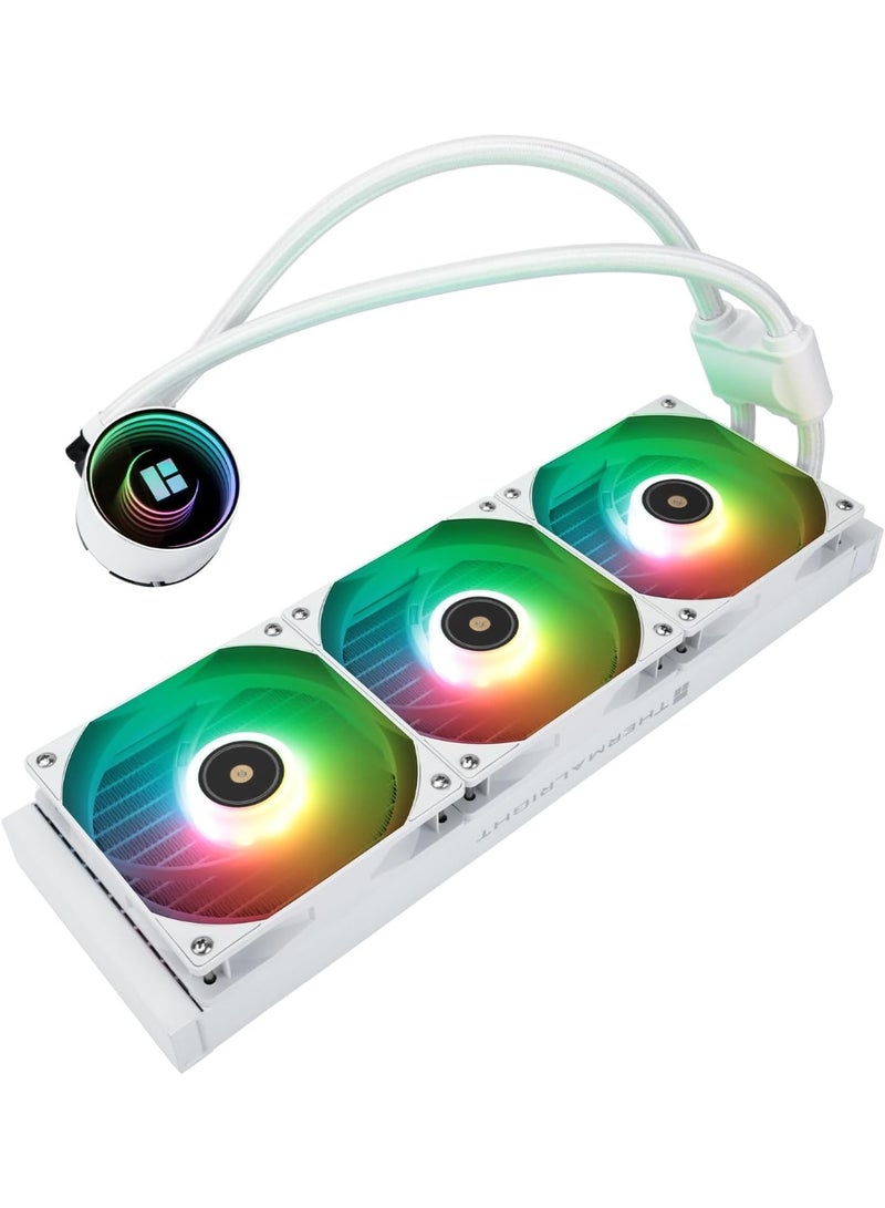 Thermalright Frozen Notte 360 White ARGB Water Cooling CPU Cooler, 360 CPU Cooler Specifications, 3×120mm PWM Fans, S-FDB V2 Bearings, Suitable for AMD/AM4, Intel LGA 1700/1150/1151/1200/2011/2066 - Image 5