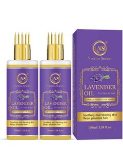Nuerma Science Lavender Hair Oil With Comb Applicator For Healthy Strong More Deep Root Nourishment Hair (100 Ml Each Pack Of 2) 200 Ml  - Image 1