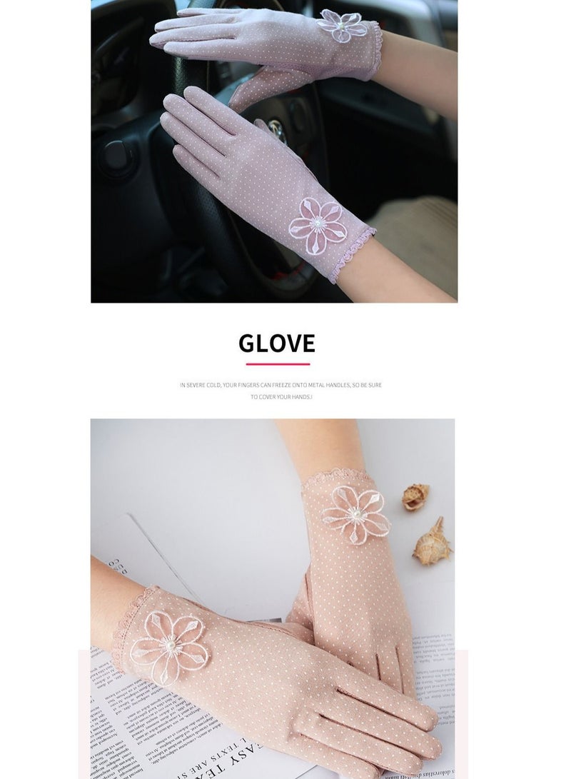 Women's Driving Gloves Grey - Image 3