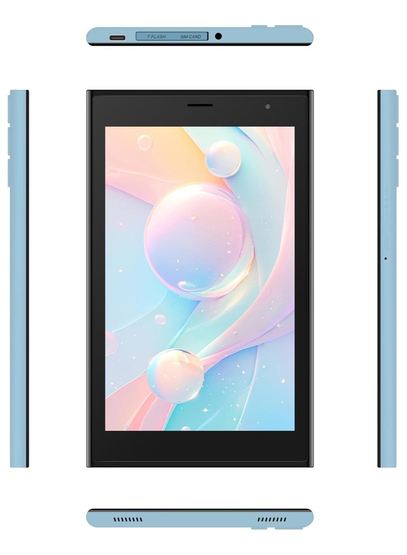 REBENUO CM524 7-inch Tablet  5g Tablet Single SIM WiFi  Kids Tab Zoom Tiktok and Chat GPT Supported Dual Camera  Android 15 Slim Tablet with Stylus (Blue) - Image 3