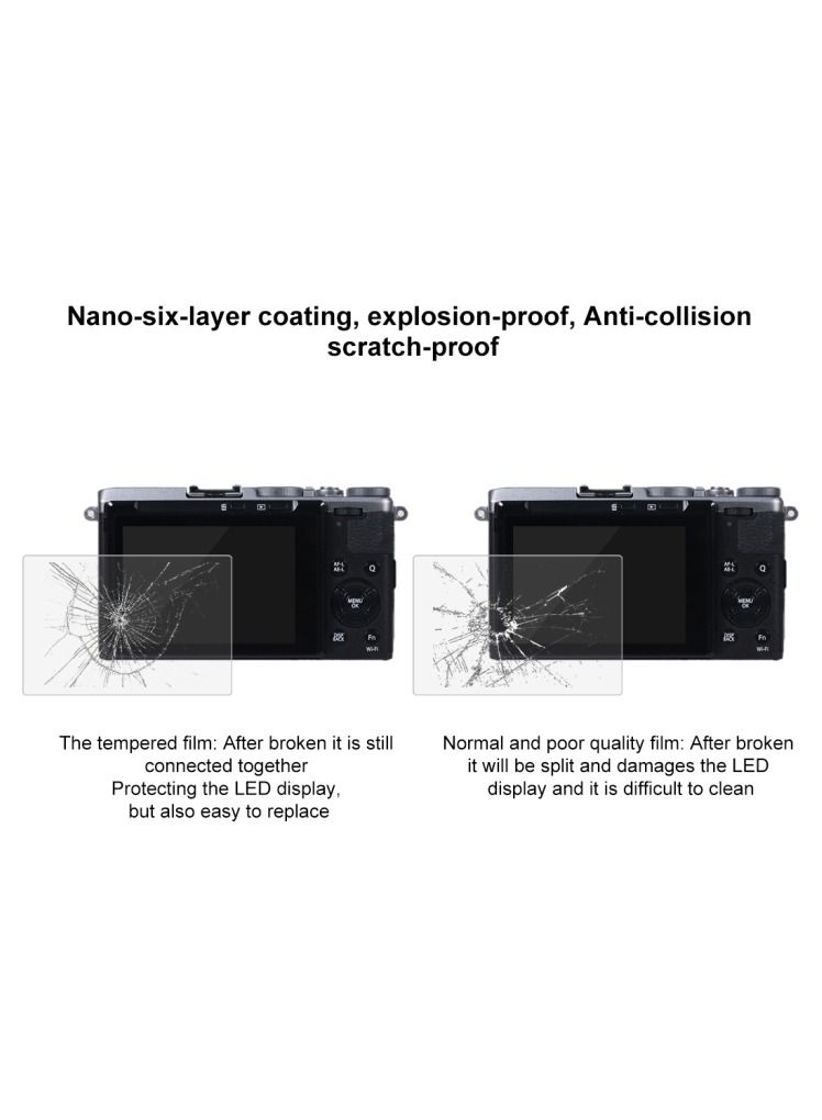 PULUZ 2.5D 9H Tempered Glass Film for Fujifilm X-70, Compatible with Fujifilm X-70, Leica M10 Size 75*51.5mm - Image 5