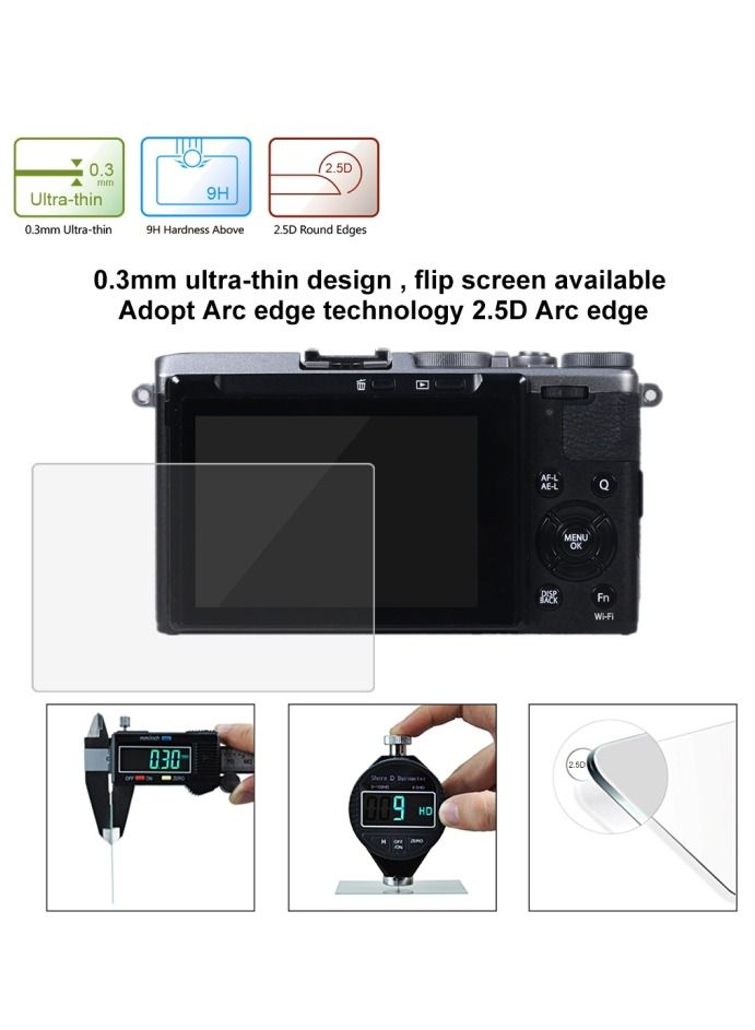 PULUZ 2.5D 9H Tempered Glass Film for Fujifilm X-70, Compatible with Fujifilm X-70, Leica M10 Size 75*51.5mm - Image 4