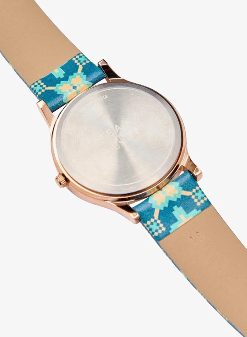 Chumbak  TEAL by Chumbak Ethnic Touch Printed Strap Wrist Watch for Women | Best Price UAE