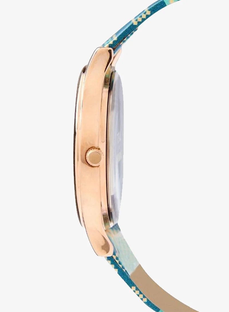 Chumbak  TEAL by Chumbak Ethnic Touch Printed Strap Wrist Watch for Women | Best Price UAE