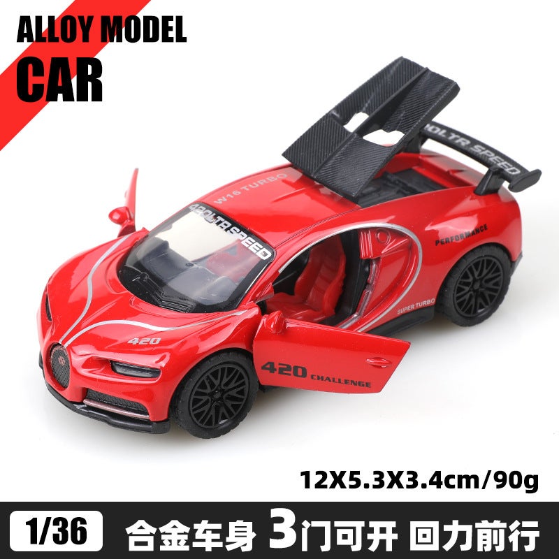 Bulk 1:36 Alloy Model Cars, Kids Pull Back Toy Vehicles, Boys Race Car Decor Gift [Bubble Pocket] Paces Version Red