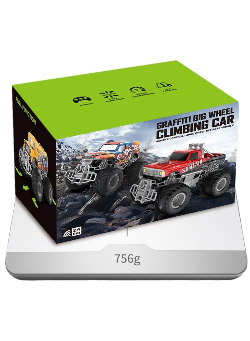 JJRIC 2.4G Rmote Control Off-Road Climbing Car Graffiti Monster Pickup Truck Model Remote Control Car Children's Toy - Image 2