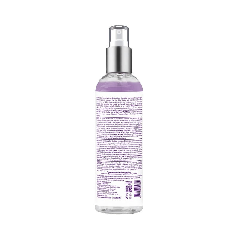 Design Essentials Agave & Lavender Moisturizing Blow-Dry & Styling Primer, 8 Ounce - Image 2