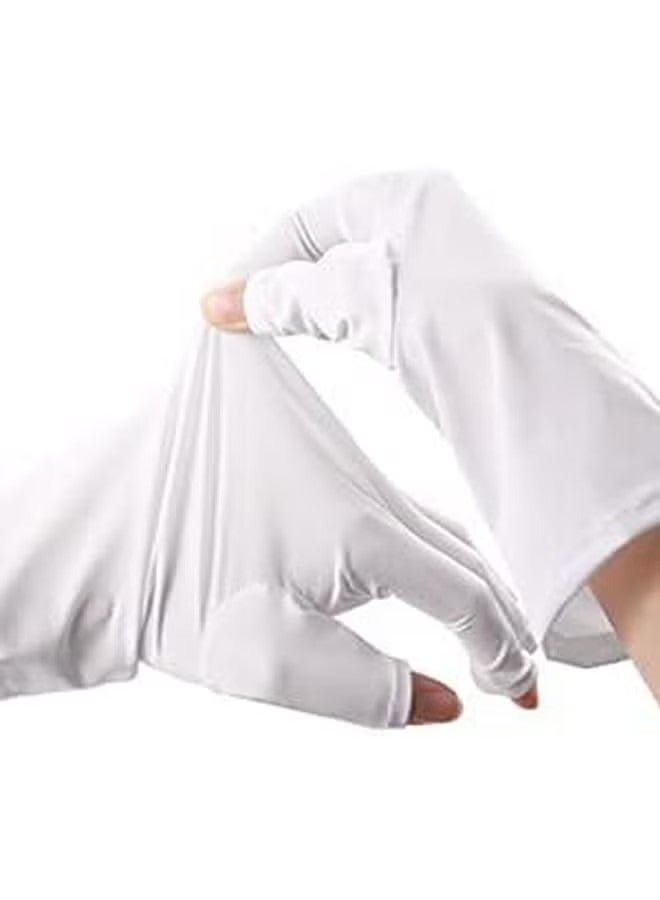 UV Glove for Nail Lamp,Manicures Glove,Half Finger Stretchy Gloves for Girls Protect Hands  - Image 4