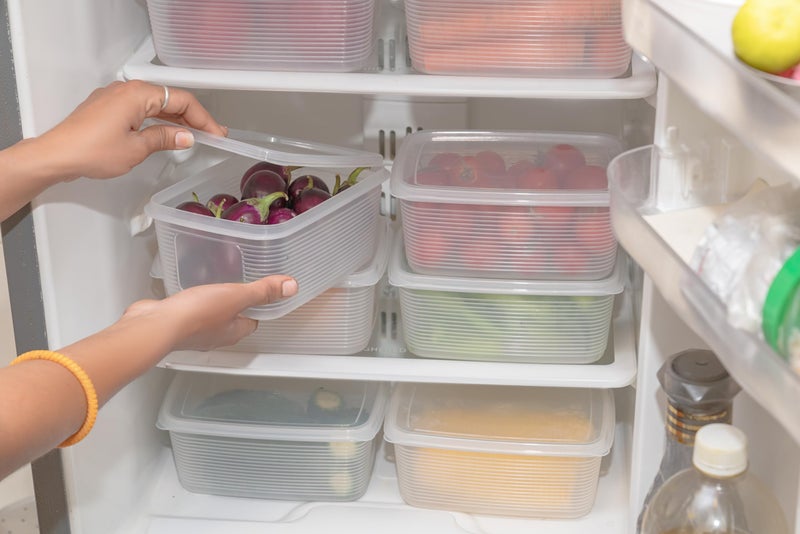 Clazkit Fruit Storage Containers for Fridge 4 Pack - Fruit Fresh Keeper Containers with Lids, Bins BPA-Free Plastic for Veggie Berry Salad Lettuce-1800ML, Transparent - Image 4