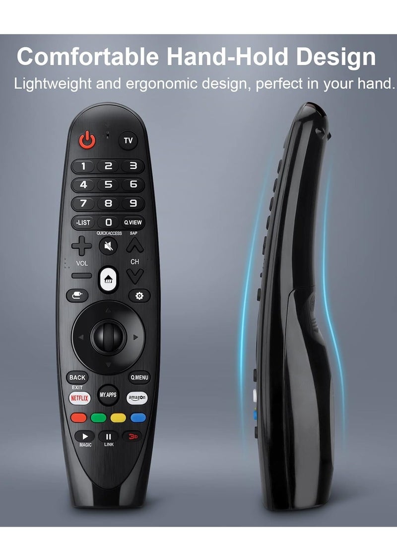 Universal Remote Control for LG Smart TV Magic Remote Replacement, with Buttons for Netflix Prime Video【NO Voice and Pointer Function】