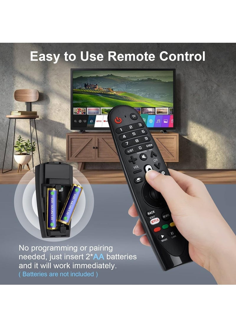 Universal Remote Control for LG Smart TV Magic Remote Replacement, with Buttons for Netflix Prime Video【NO Voice and Pointer Function】