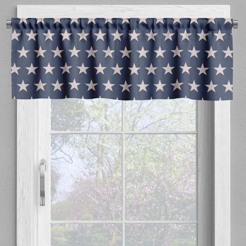 أمبيسون Ambesonne Star Valance & Tier Curtain 3 PCS مجموعة نجم وطني من The American Flag Independence مفهوم Freedom Freedom USA Windows for Room Kitch Decor - Image 4