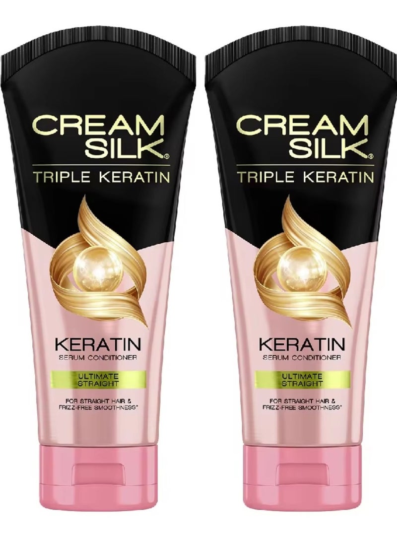 كريم سيلك [مجموعة من 2] بلسم كريم سيلك تريبل كيراتين سيروم ألتيميت ستريت 170 مل - Image 1