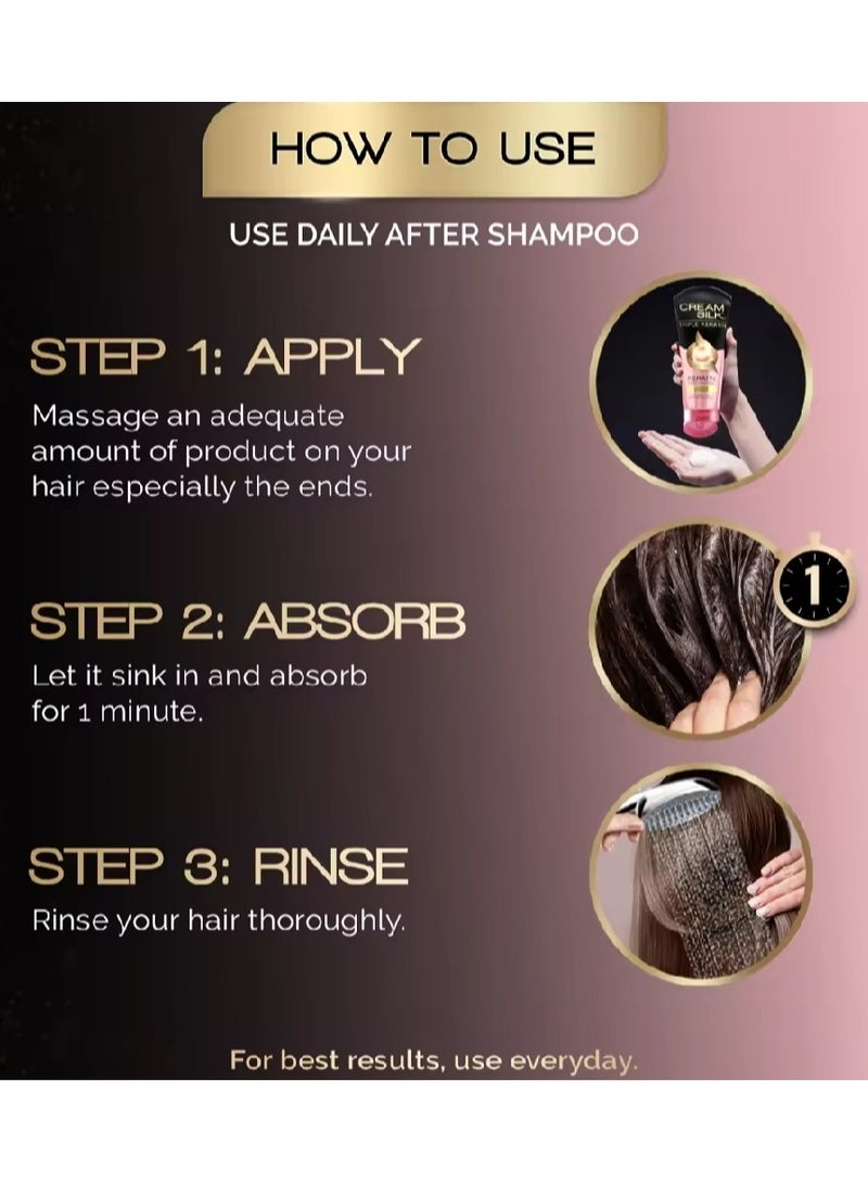 كريم سيلك [مجموعة من 2] بلسم كريم سيلك تريبل كيراتين سيروم ألتيميت ستريت 170 مل - Image 3