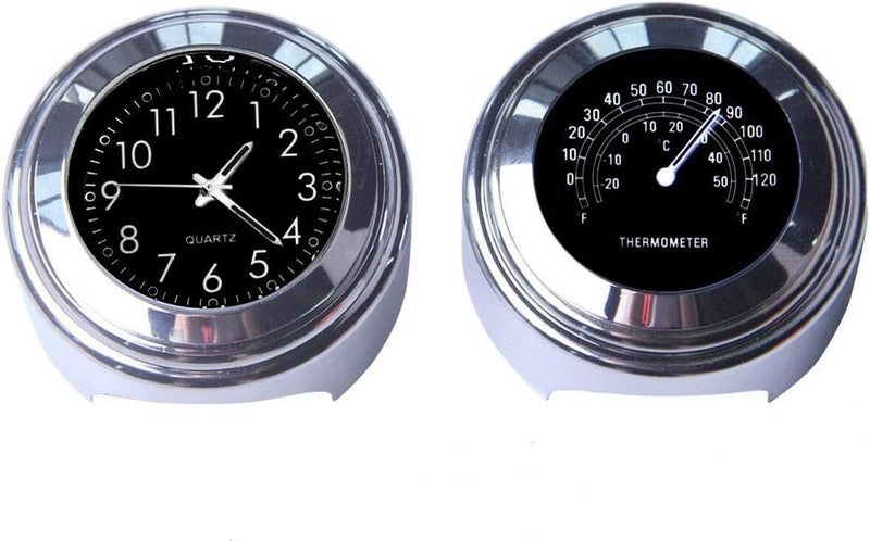 MASO Motorcycle Handlebar Clock and Thermometer Set - Image 1