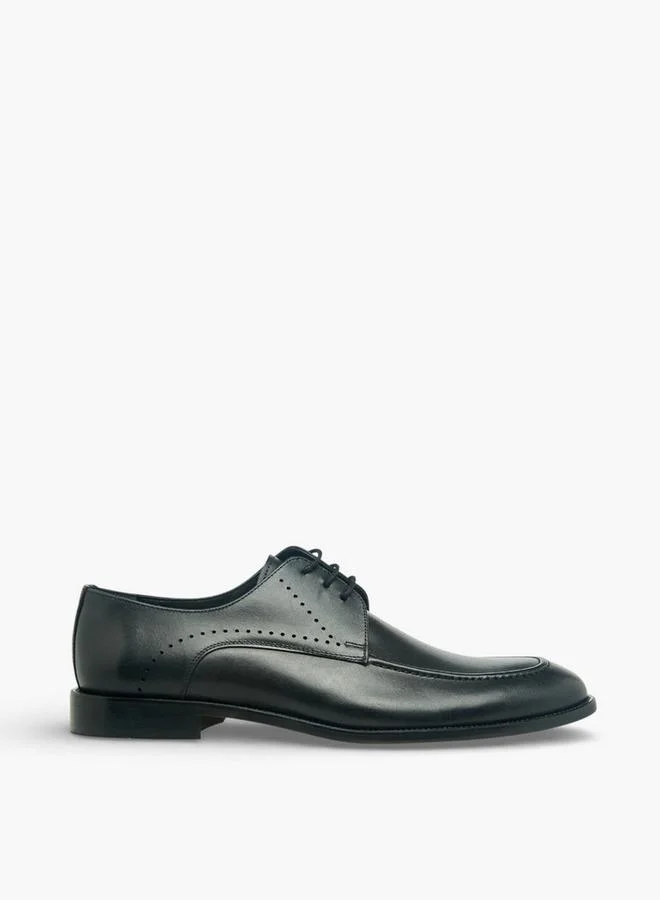 Duchini BLACK Men Lace-Up Leather Derby Shoes for Men | Best Price UAE