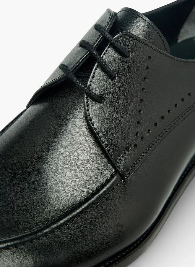 Duchini BLACK Men Lace-Up Leather Derby Shoes for Men | Best Price UAE