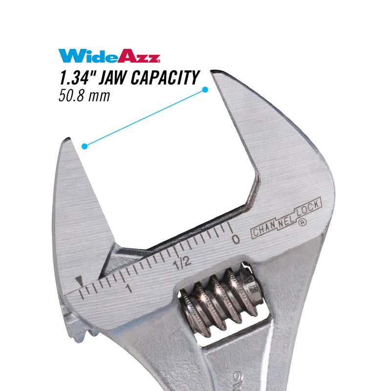 Channellock 6WCB 6-Inch WideAzz Adjustable Wrench, CODE BLUE - Image 5