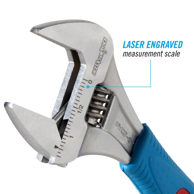Channellock 6WCB 6-Inch WideAzz Adjustable Wrench, CODE BLUE - Image 2
