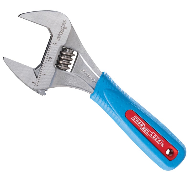 Channellock 6WCB 6-Inch WideAzz Adjustable Wrench, CODE BLUE - Image 1