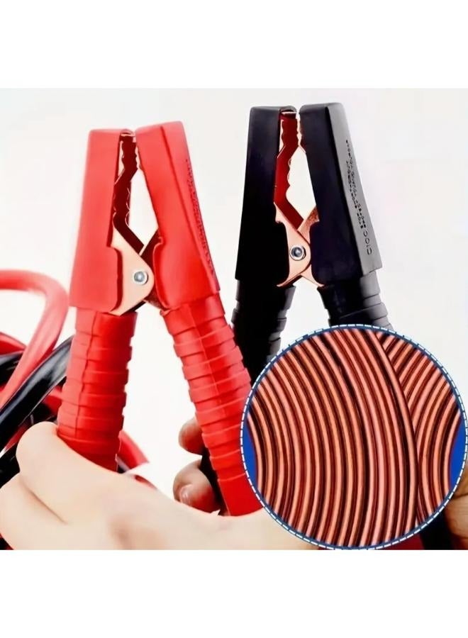 جويبا كابلات توصيل لبطارية السيارة 3M 500A، أسلاك توصيل طويلة جدًا لبطارية السيارة شديدة التحمل مع حقيبة تخزين، مشابك مرمزة بالألوان لشاحنة شاحنات البنزين والديزل - Image 3