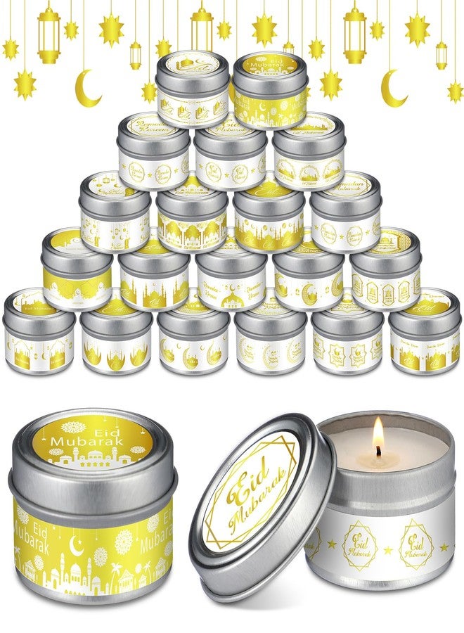 ميتلي مجموعة شموع معطرة من إم تي لي، ٢٠ قطعة، شموع عيد، وزن كل منها ١ أونصة، ديكور إسلامي للتأمل، هدايا رمضانية إسلامية للعائلة والمنزل، هدايا لحفلات العيد، روائح متنوعة (متعددة الألوان). - Image 1