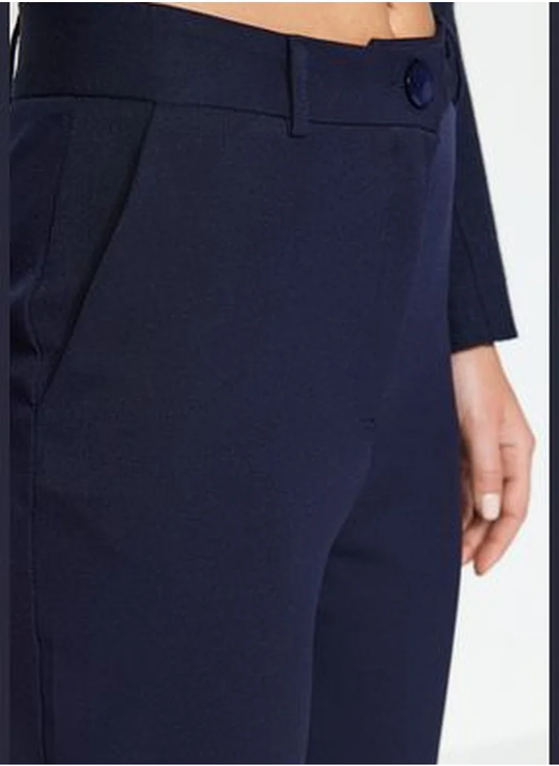 trendyol Navy Blue Basic Woven Trousers TWOSS19ST0038