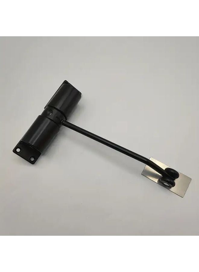 Black Heavy Duty Automatic Door Closer Manual Power Free Easy Install Non Slowing Mechanism - Image 1