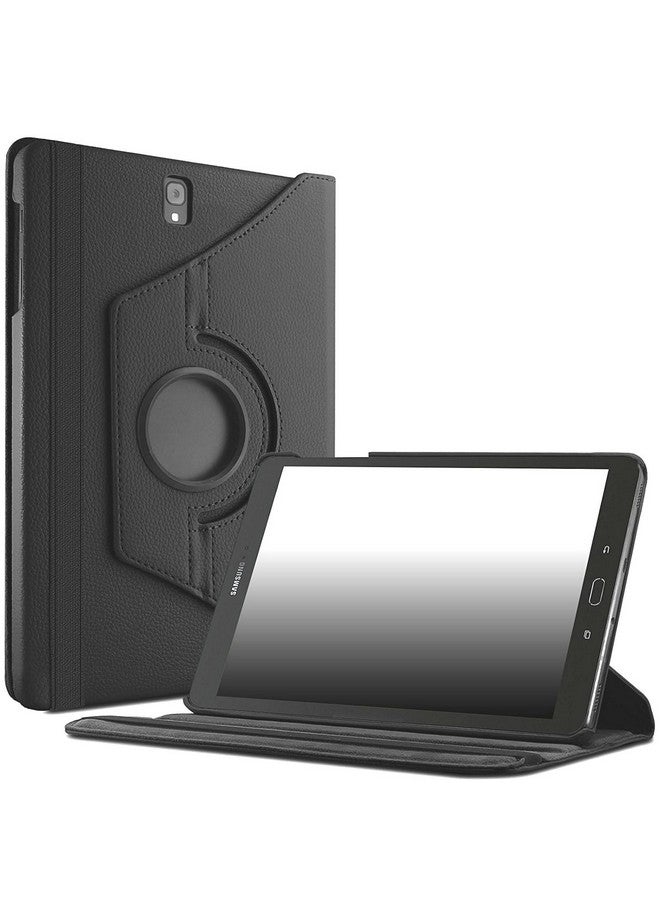 for Galaxy Tab S3 9.7 inch case MOCA 360 Degree Rotating Stand PU Leather Flip Cover Case for Samsung Galaxy Tablet Tab S3 9.7 inch SM - T820 T825 Flip Cover case (Black)