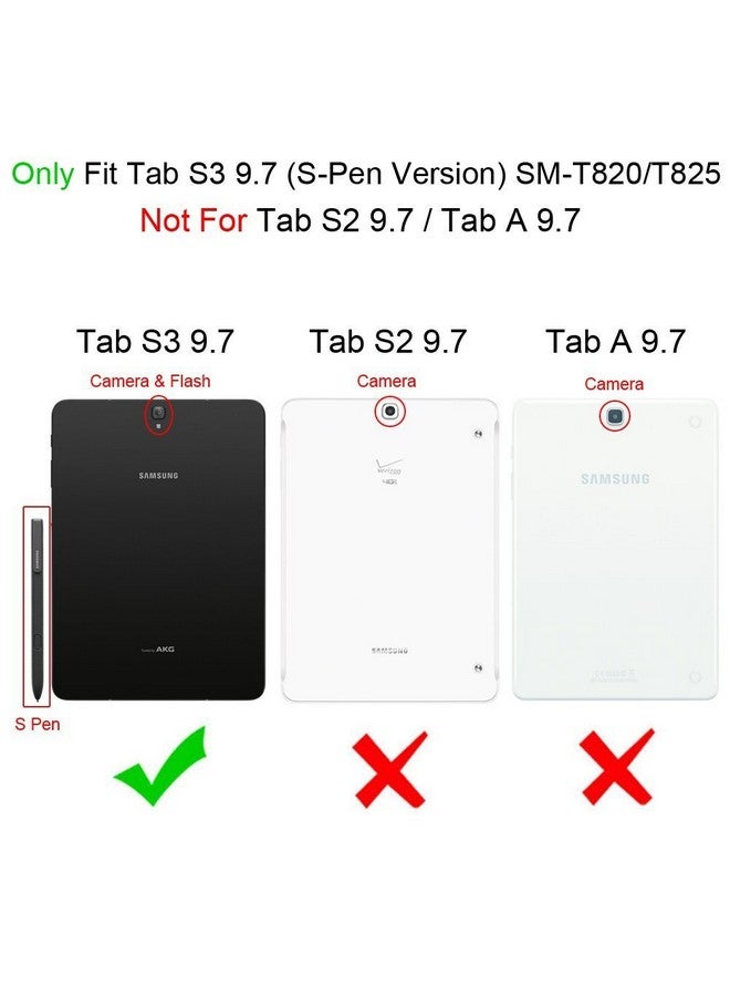 for Galaxy Tab S3 9.7 inch case MOCA 360 Degree Rotating Stand PU Leather Flip Cover Case for Samsung Galaxy Tablet Tab S3 9.7 inch SM - T820 T825 Flip Cover case (Black)