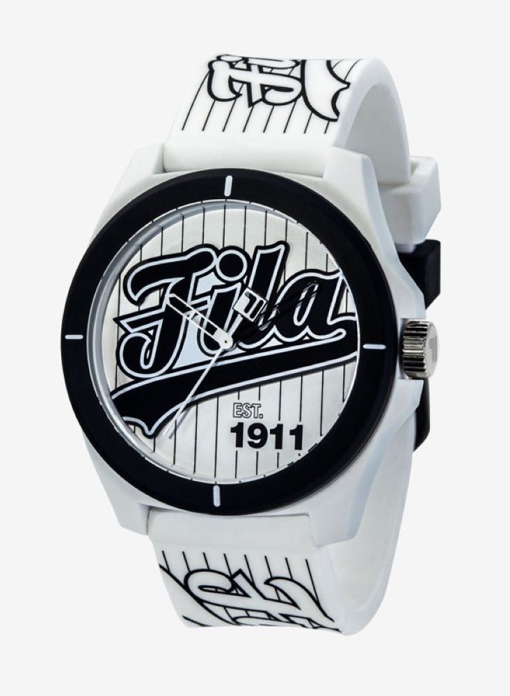 Fila Style Unisex Analog Watch White Silicone Strap, 38-326-012, size 43mm - Image 2