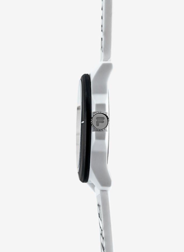 Fila Style Unisex Analog Watch White Silicone Strap, 38-326-012, size 43mm - Image 3
