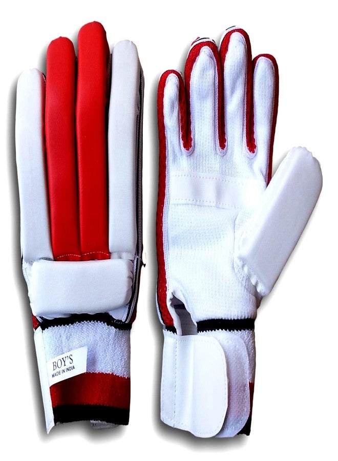 Nextage Cricket Batting Gloves for Boys - Youth Junior Kids 8 to 12 Years Old Age, Cotton Padded Breathable, Impact Resistant Safety for Young Cricketers, Comfortable Protective Gloves for Teenagers - Image 1