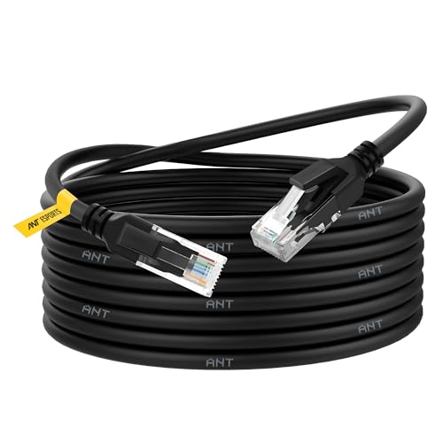 Ant Esports AEC6103 Cat6 Ethernet Cable 550MHZ High Speed UTP LAN Cable Network Cable Internet Cable RJ45 Cable LAN Wire Patch Computer Cord Category Gigabit 6 Wires for Modem,Computer,Router_3M Black - Image 1