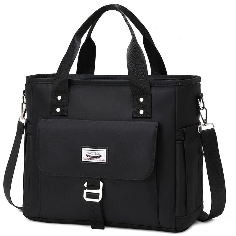 Weitars Insulated Lunch Bag for Men WomenLeak Proof Lunch Box for WorkExtra Large Lunch Tote Bag With Removable Shoulder Strap with Side PocketsReusable Lunch Cooler Purse For Picnic Hiking